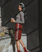 Bordeaux Pencil Skirt - Clothing Whore