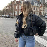 PLeather Puffer Jacket - Clothing Whore