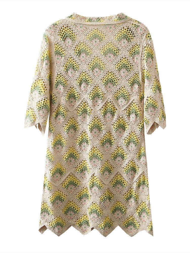 Crochet Half Flare Sleeve Dress - Clothing Whore