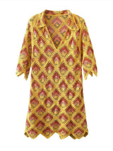 Crochet Half Flare Sleeve Dress - Clothing Whore