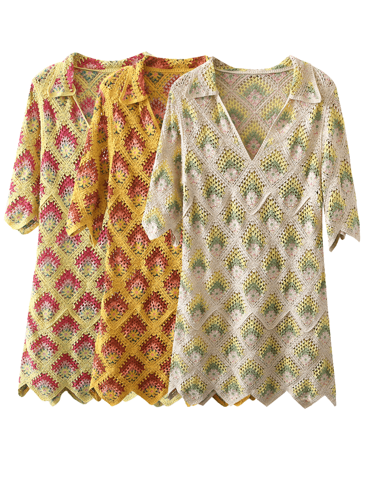 Crochet Half Flare Sleeve Dress - Clothing Whore