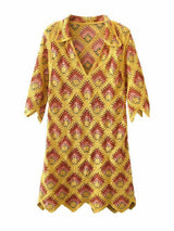 Crochet Half Flare Sleeve Dress - Clothing Whore