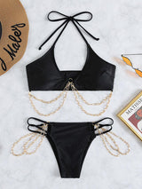 Two Piece Chain Bikini - Clothing Whore