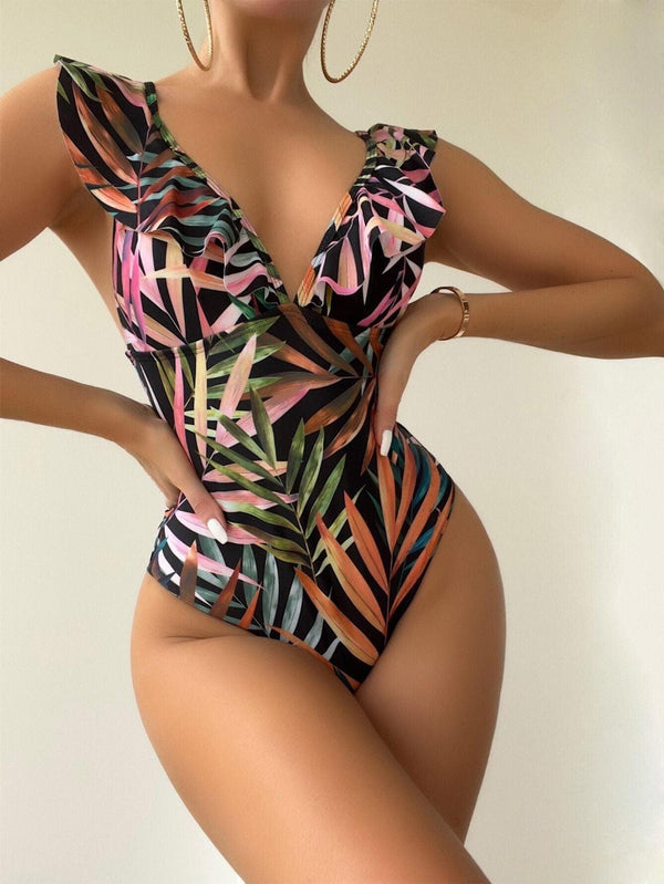 Ruffle One Piece Swimsuit - Clothing Whore