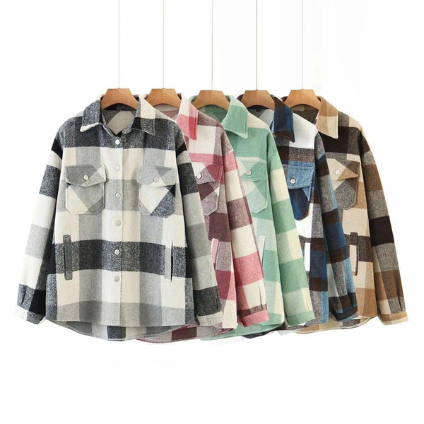 Plaid Jacket in Multiple Color Variations - Clothing Whore