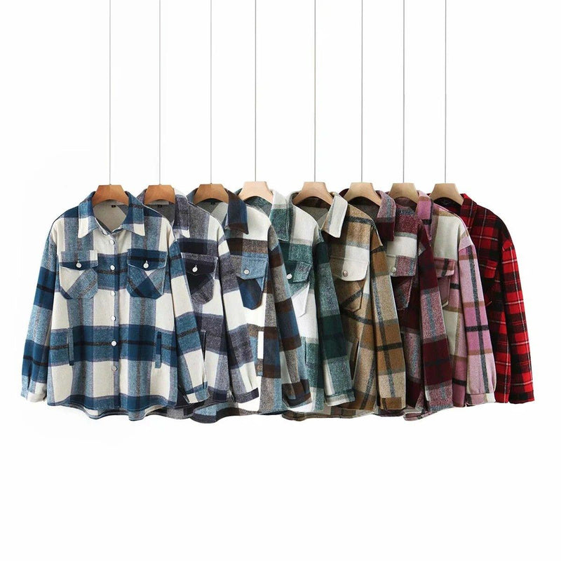 Plaid Jacket in Multiple Color Variations - Clothing Whore