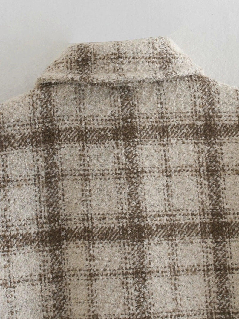 Plaid Winter Shirt Jacket - Clothing Whore