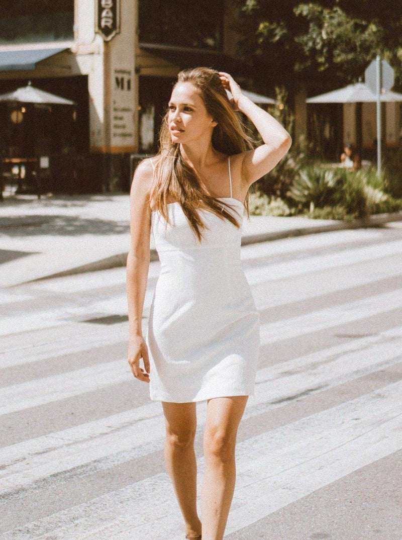 Melody White Mini Dress - Clothing Whore