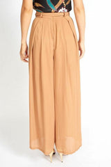 Wide Leg Slit Pants - Clothing Whore