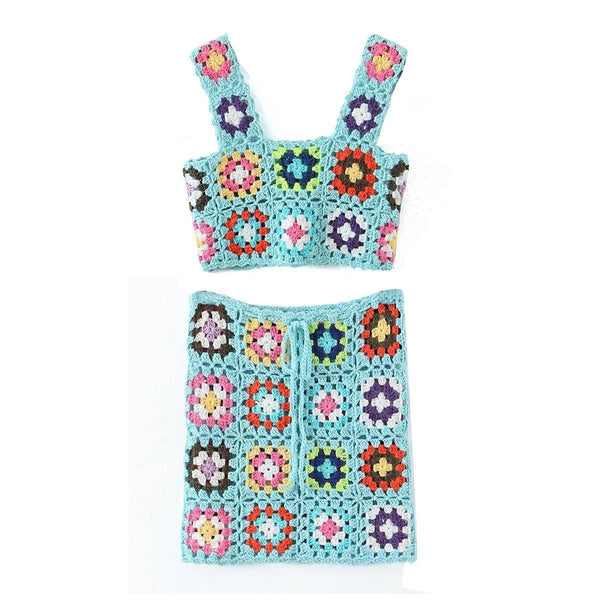 Crochet Knit Dress Set - Clothing Whore