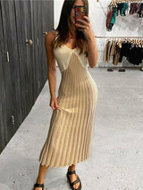 Panelled Knit Dress Beachwear - Clothing Whore