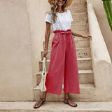Wide Leg Pants Elastic Waist - Clothing Whore