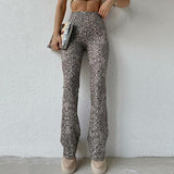 Print Slim Flared Pants - Clothing Whore