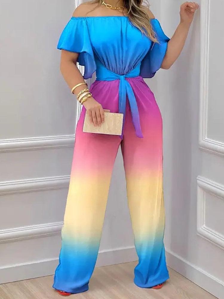 Tie-dye Ruffle Jumpsuit - Clothing Whore