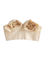 Floral Decoration Corset Cropped Top - Clothing Whore