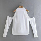 White Turtleneck Knitted - Clothing Whore