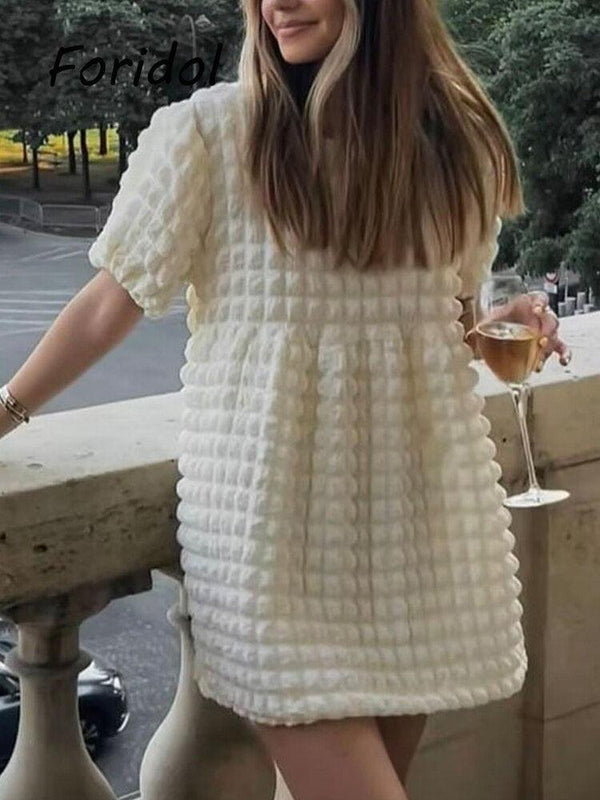 Vintage Short Puff Sleeve Sundress - Clothing Whore