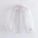 Polka Dot Organza Blouse - Clothing Whore