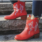 Western Detail Ankle Boots - Clothing Whore