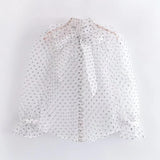 Polka Dot Organza Blouse - Clothing Whore