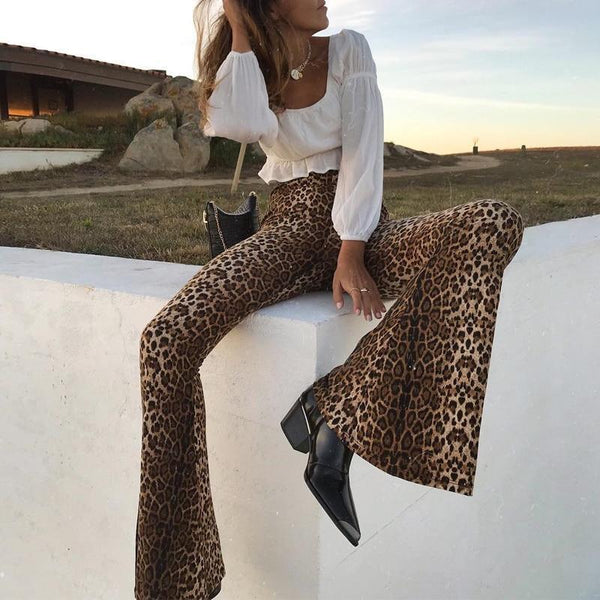 Rawr Leopard Flares - Clothing Whore