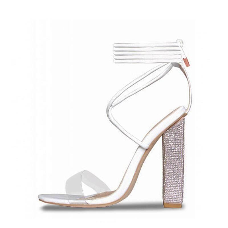 Wrap Up Clear Heel - Clothing Whore