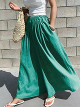 Elastic Waist Loose Long Pants - Clothing Whore