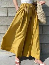 Elastic Waist Loose Long Pants - Clothing Whore