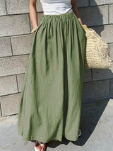 Elastic Waist Loose Long Pants - Clothing Whore