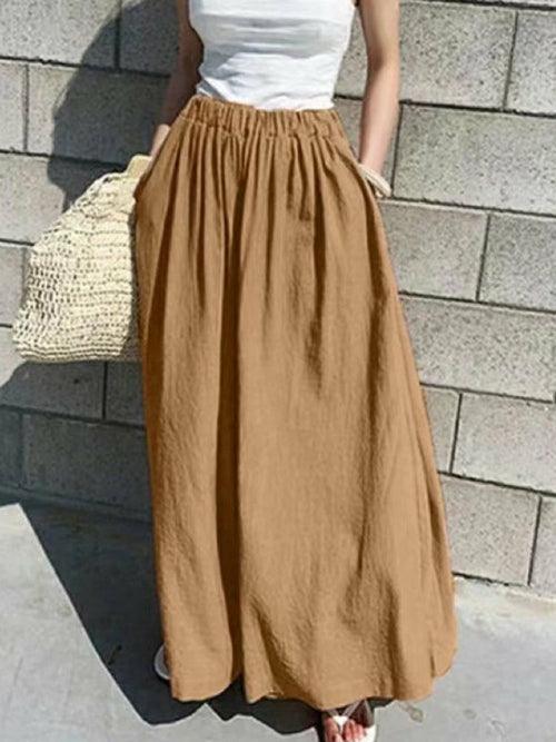 Elastic Waist Loose Long Pants - Clothing Whore
