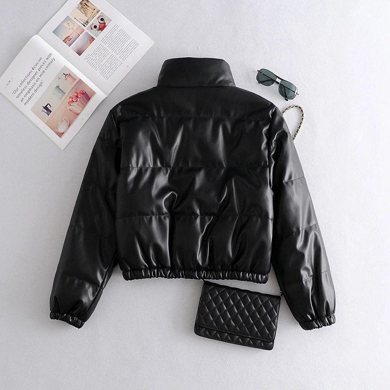 PLeather Puffer Jacket - Clothing Whore