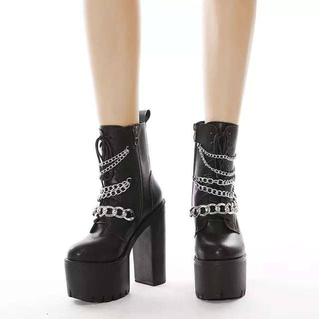 Chain Me Up Boots - Clothing Whore
