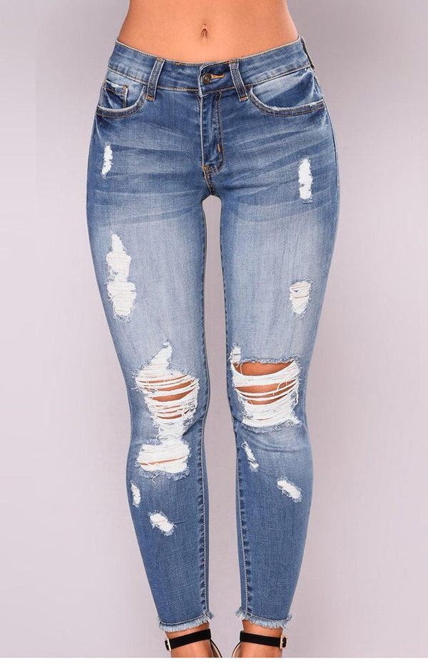 High Waist Jeans Stretch Denim - Clothing Whore