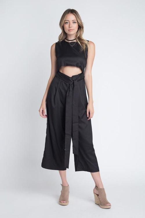 Sleeveless Tie Jumpsuit - Clothing Whore