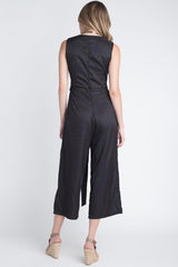 Sleeveless Tie Jumpsuit - Clothing Whore