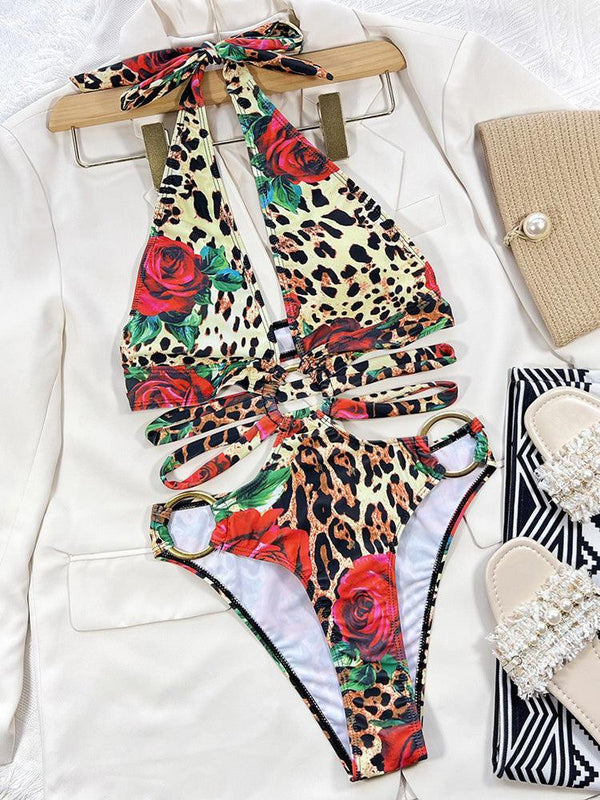 Linked Leopard Monokini - Clothing Whore