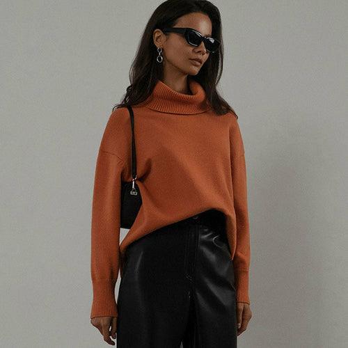 Turtleneck Sweater Loose Fit - Clothing Whore