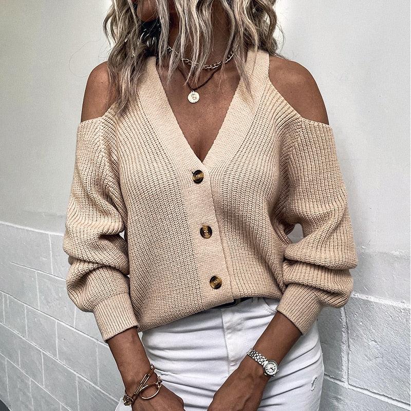 Off Shoulder Cardigan - Clothing Whore