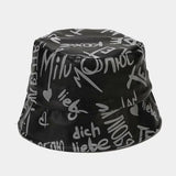 Print Letter Bucket Hat - Clothing Whore