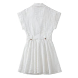 EMBROIDERY White Summer Dress - Clothing Whore