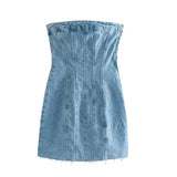Denim Sheath Mini Dress - Clothing Whore