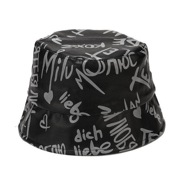 Print Letter Bucket Hat - Clothing Whore