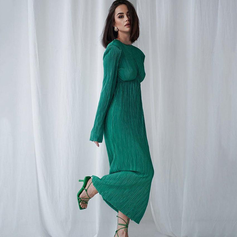 Long Sleeve Midi Dress - Clothing Whore