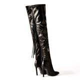 Pointed over-the-knee boots - Clothing Whore