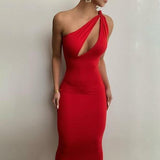 One-shoulder Cutout Dress - Clothing Whore