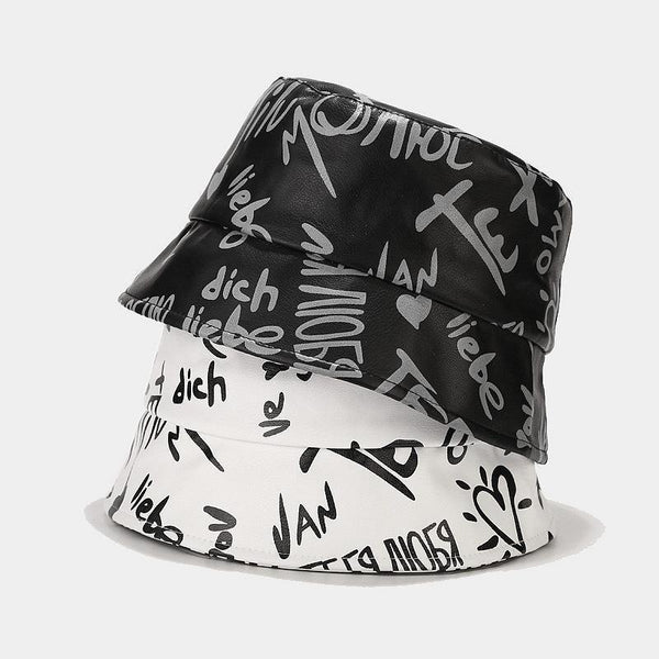 Print Letter Bucket Hat - Clothing Whore