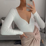 Low V Knitted Bodysuit - Clothing Whore