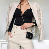 Low V Knitted Bodysuit - Clothing Whore