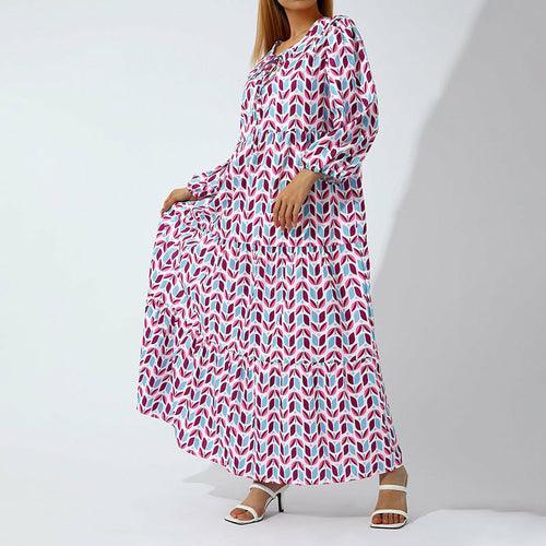 Puff Sleeve Boho Maxi Dress - Clothing Whore