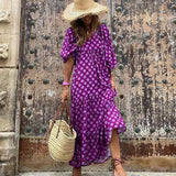 Puff Sleeve Boho Maxi Dress - Clothing Whore